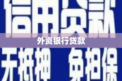 鄞州外资银行贷款