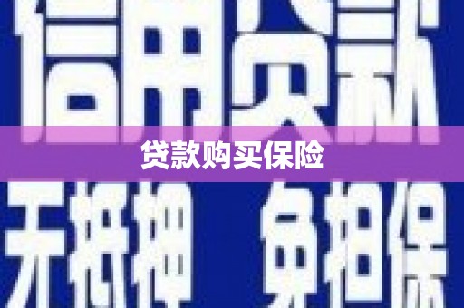 鄞州贷款购买保险