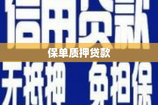 鄞州保单质押贷款